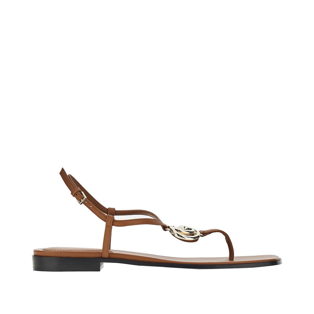 GUCCI 36 double g leather sandals