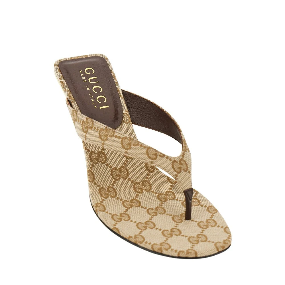 GUCCI 39 original gg vittoria thong mules