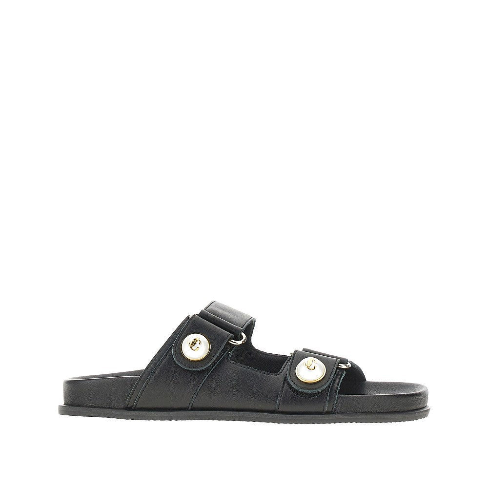 fayence leather double-strap sandals
