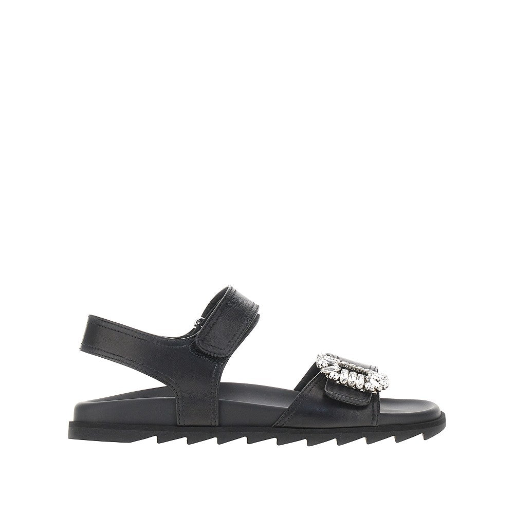viv strass leather sandals