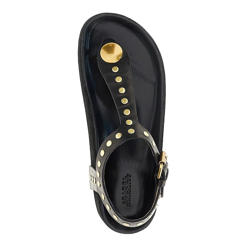 enore leather thong sandals