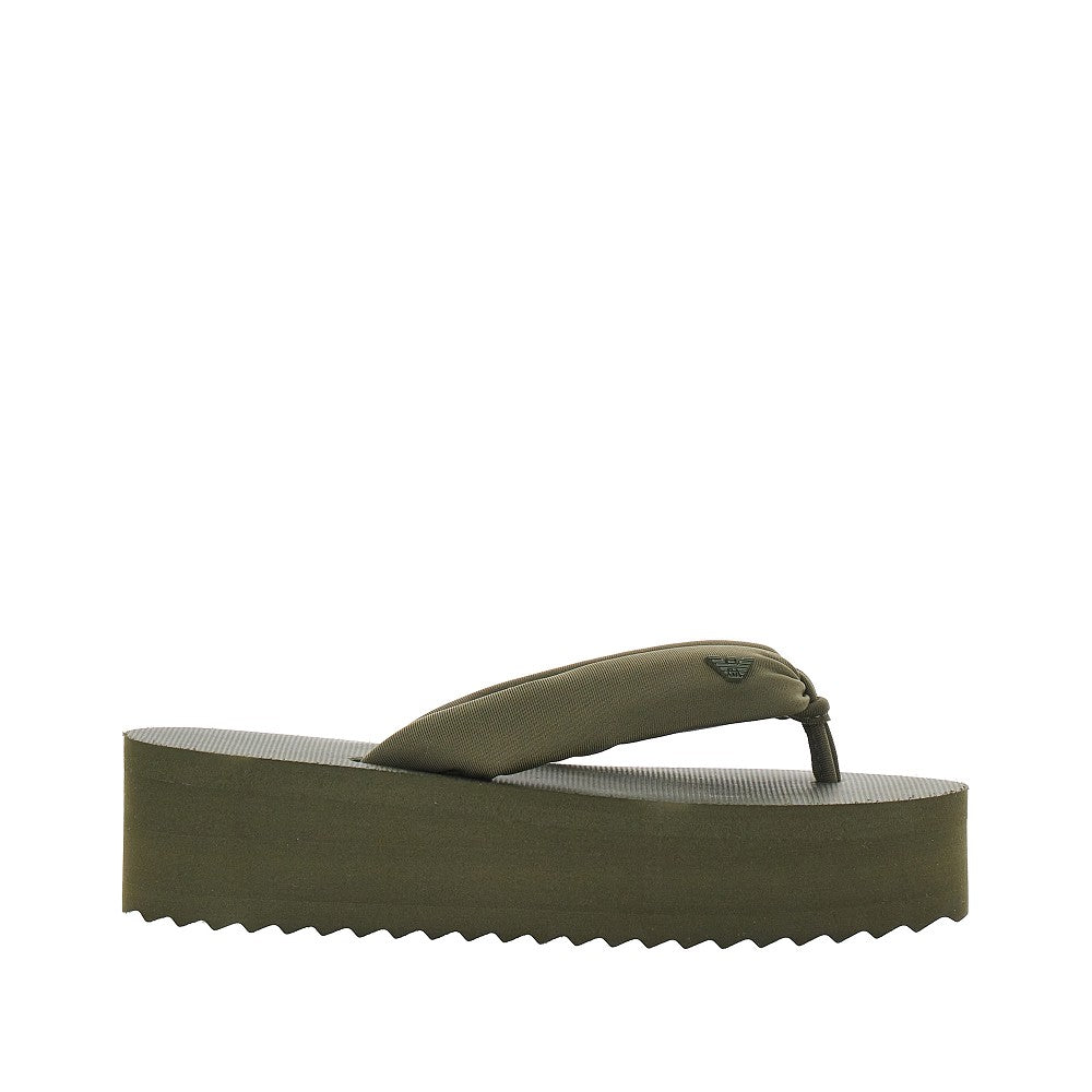 EMPORIO ARMANI 39 rubber thong slides with eagle logo