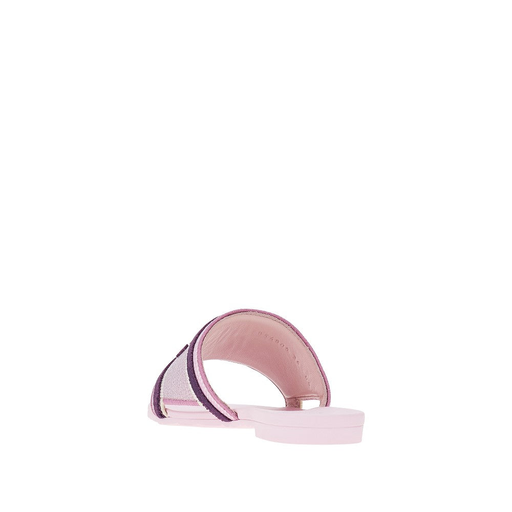 fabric and rubber slides