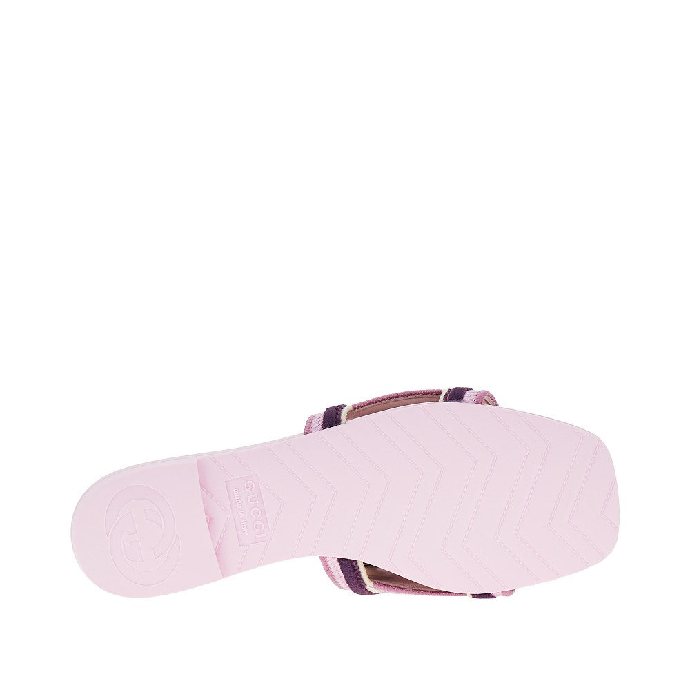 fabric and rubber slides