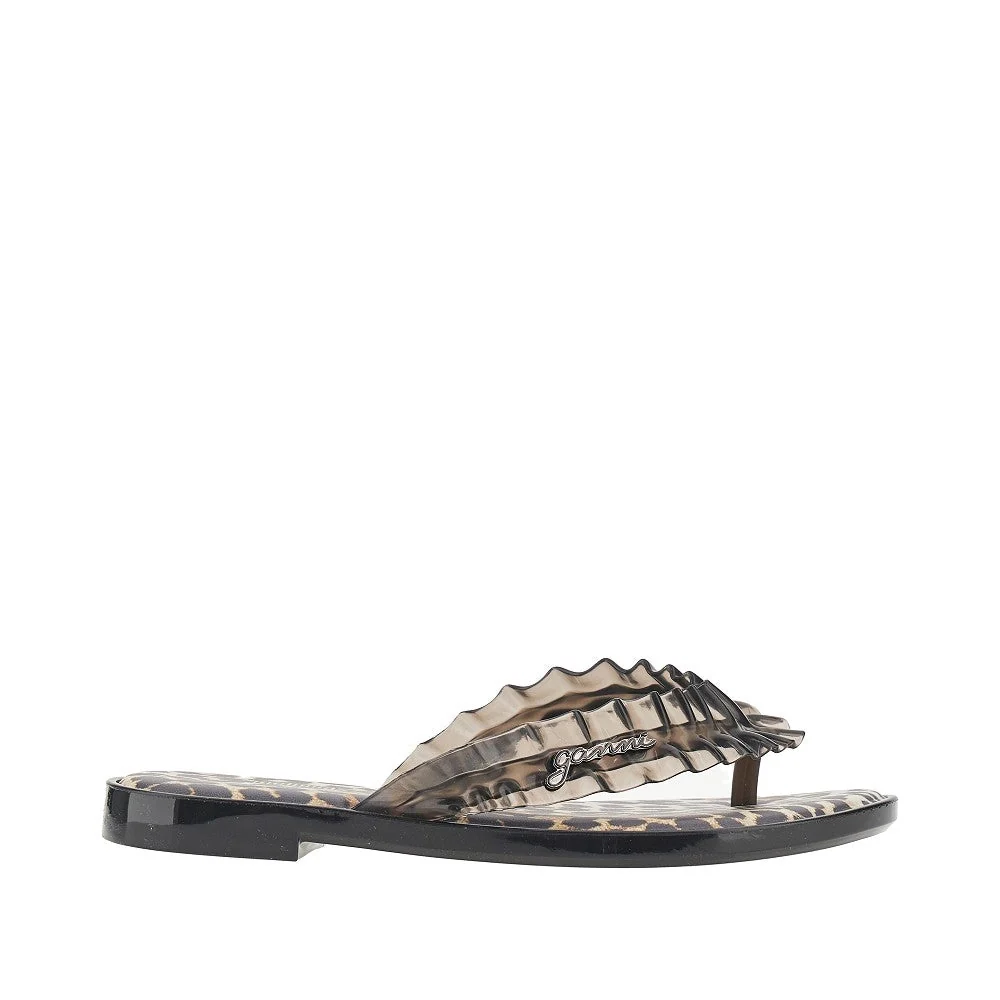 GANNI 35/36 ganni x melissa rubber thong slides