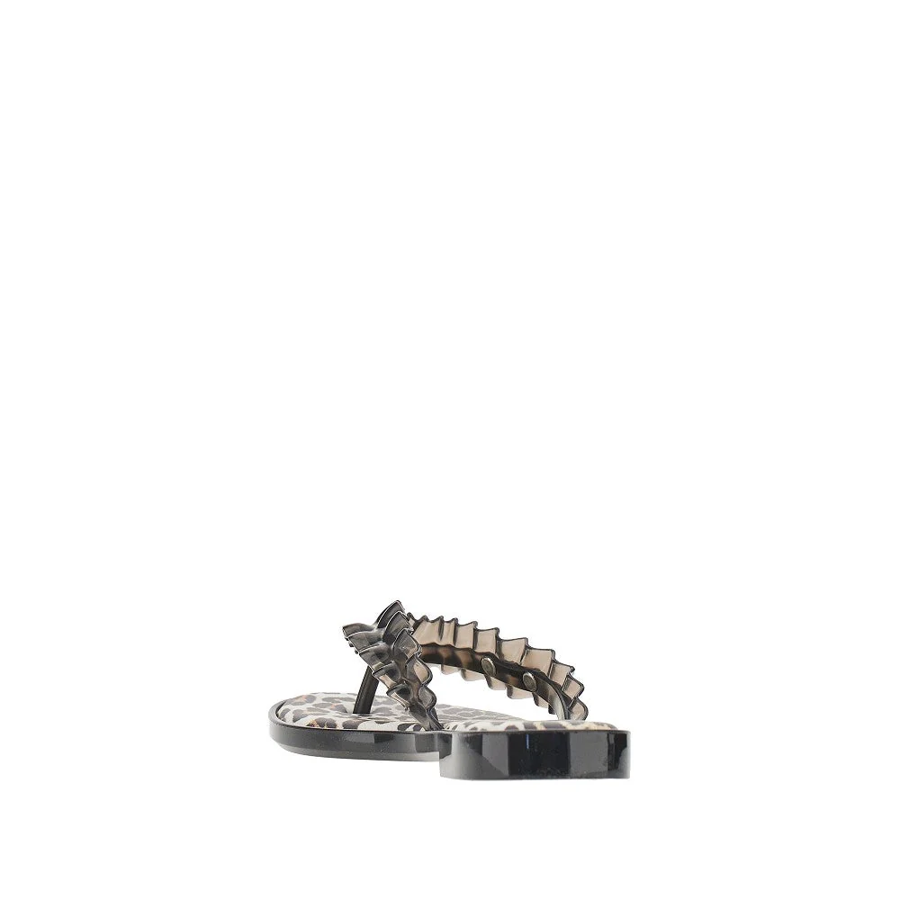 ganni x melissa rubber thong slides