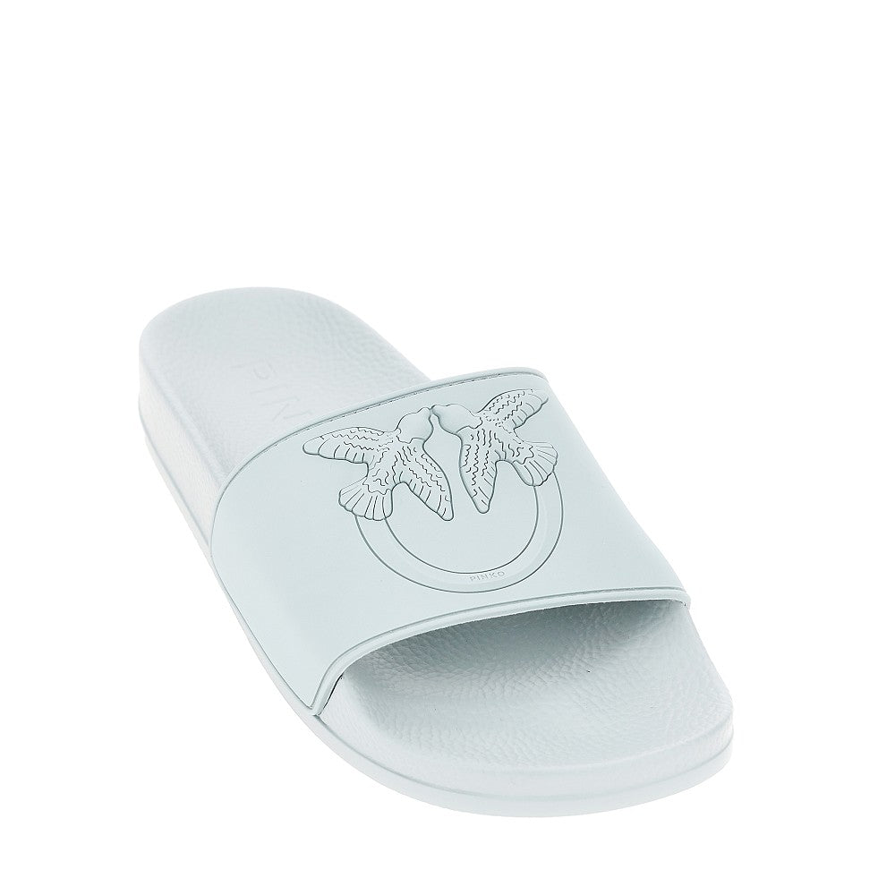 love birds logo rubber slides