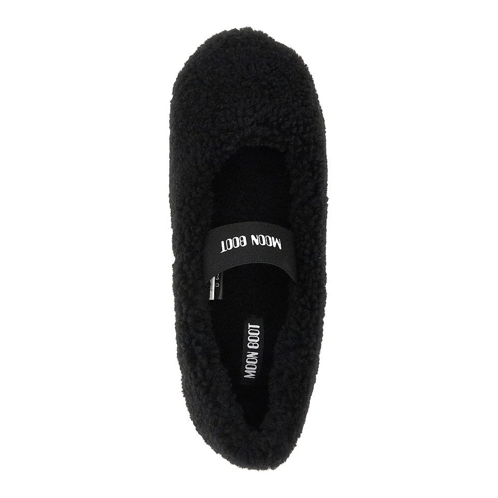shearling ballet flats