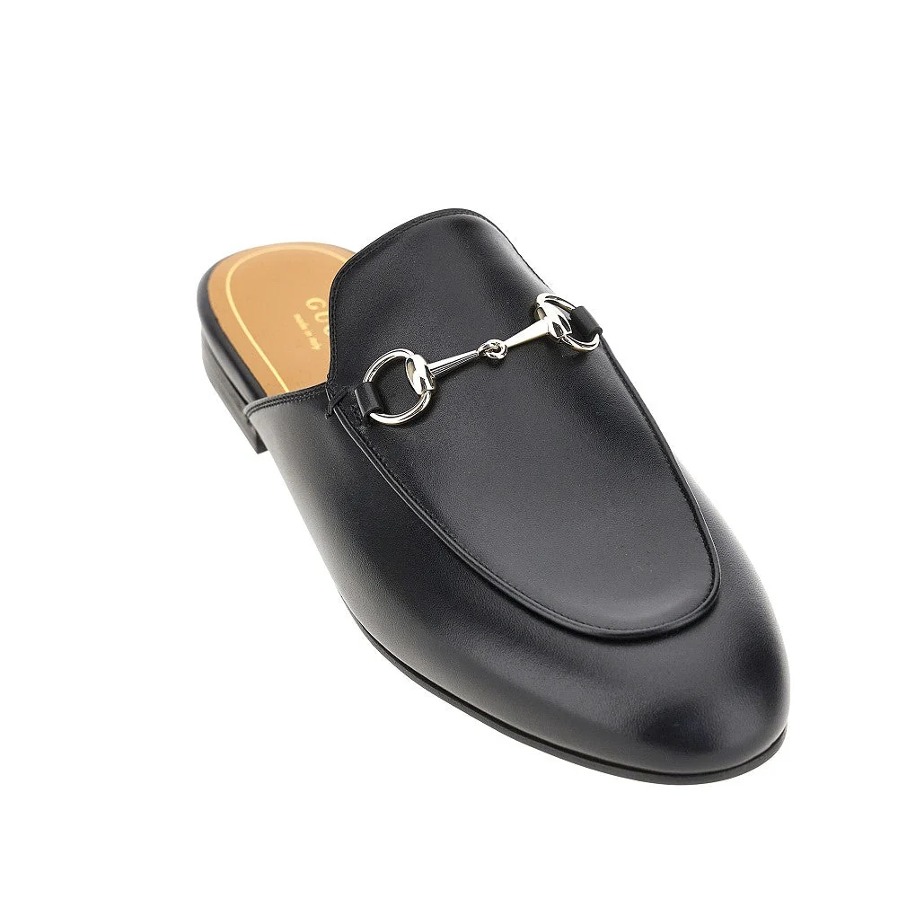 leather princetown sabot with horsebit