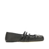 nappa leather ballet flats with horsebit