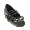 nappa leather ballet flats with horsebit