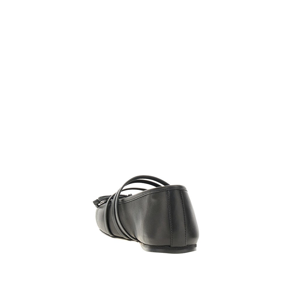 nappa leather ballet flats with horsebit