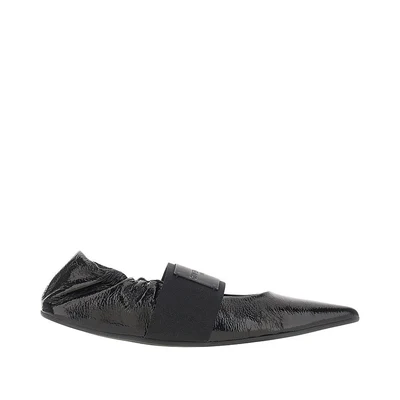 naplack leather crush ballet flats