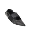 naplack leather crush ballet flats
