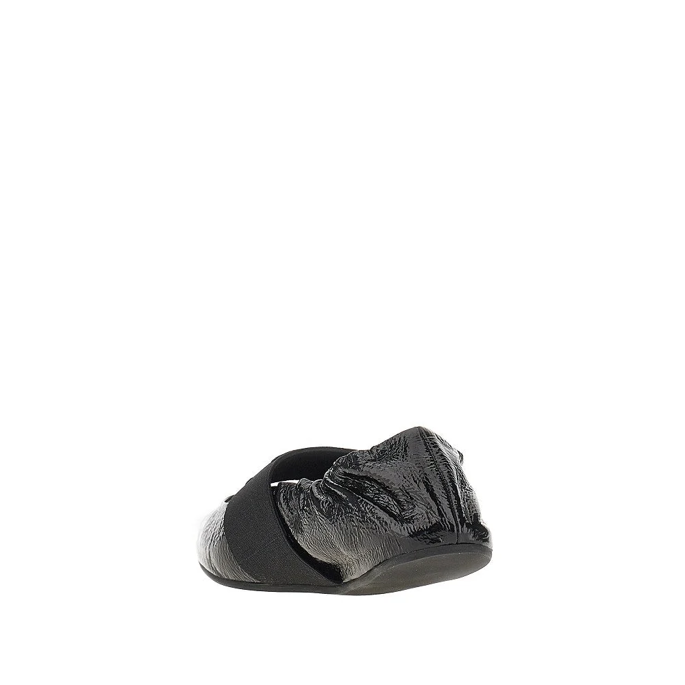naplack leather crush ballet flats
