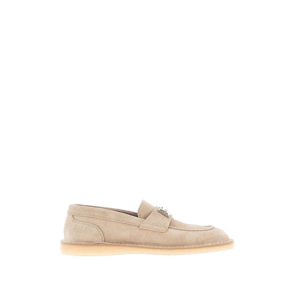 DOLCEamp;GABBANA 37+ suede leather loafers with dg logo