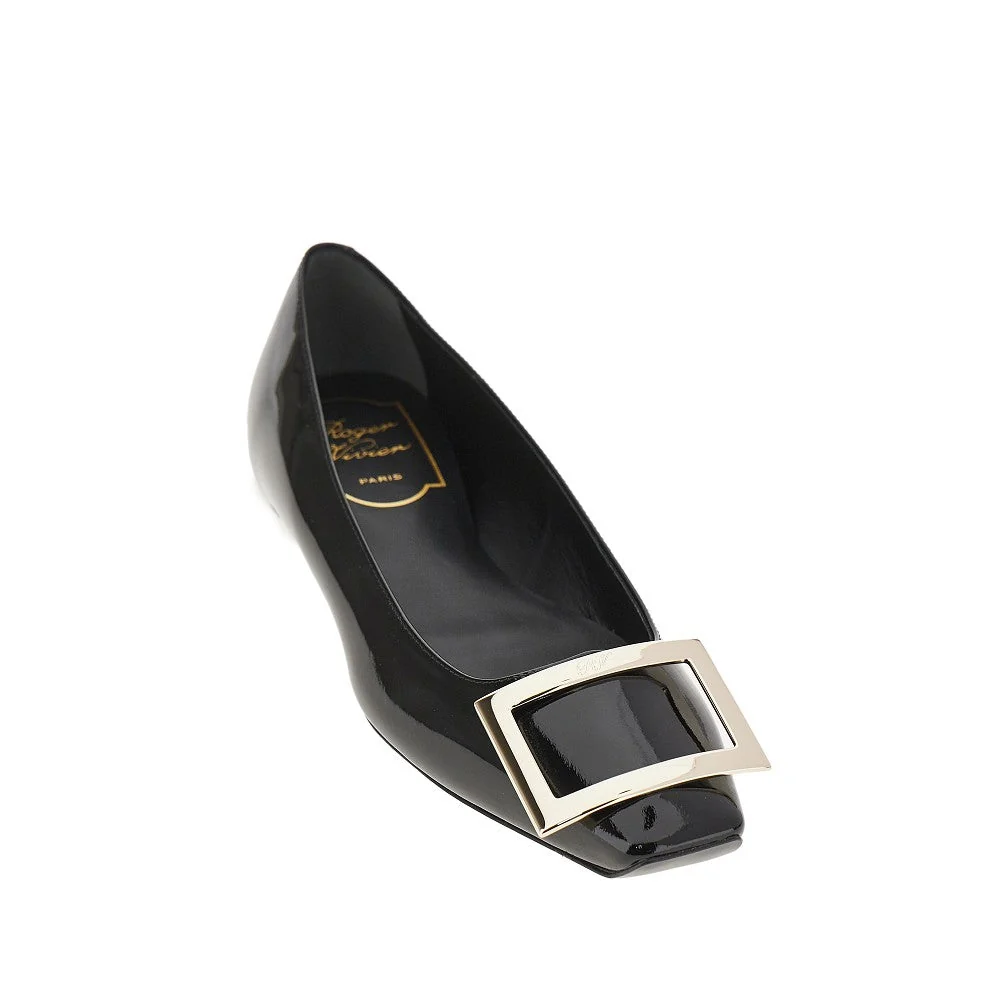 trompette patent leather ballet flats