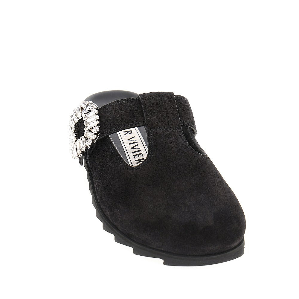 slidy viv suede leather mules
