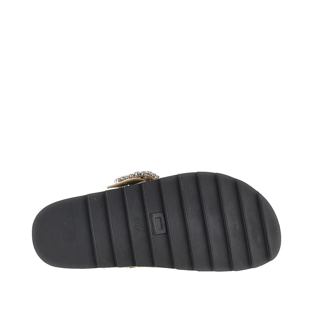 slidy viv suede leather mules