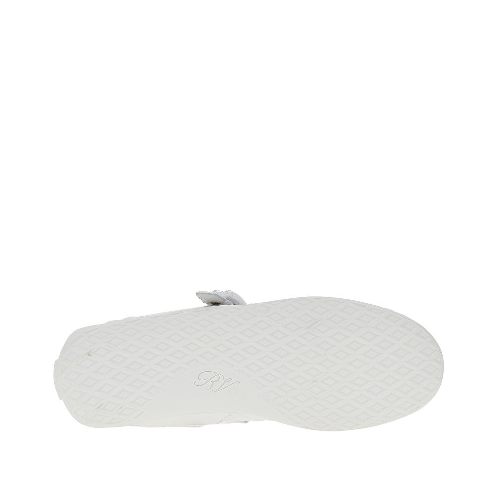 embossed fabric viv low babies ballerinas