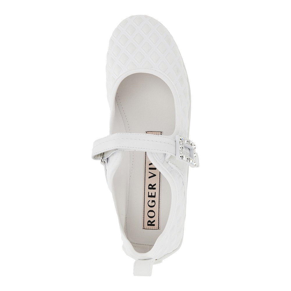 embossed fabric viv low babies ballerinas