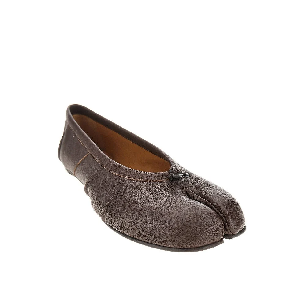 leather tabi ballerinas