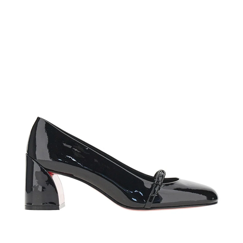 CHRISTIAN LOUBOUTIN 37 jane nina patent leather pumps