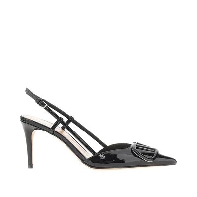 patent leather slingback pumps