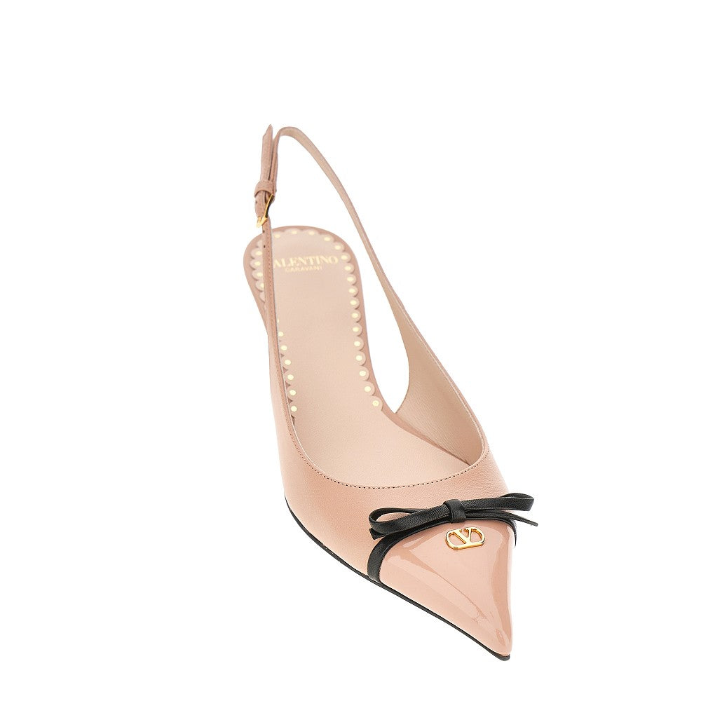 bepointy leather slingback pumps