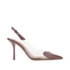 pvc and leather le coeur slingback pumps