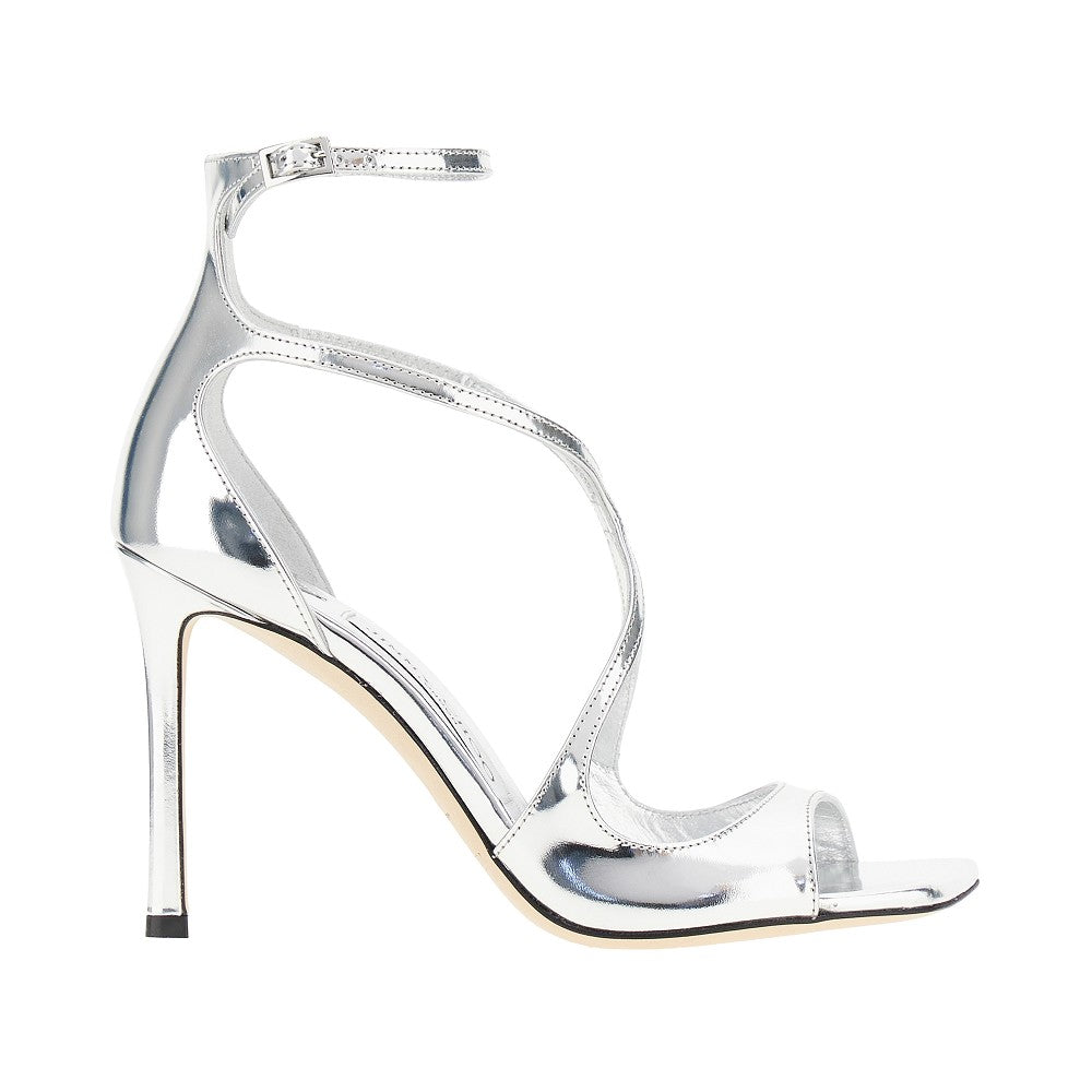 azia 95 metallized leather sandals