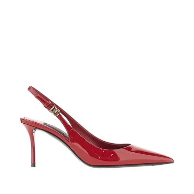 patent leather slingback pumps