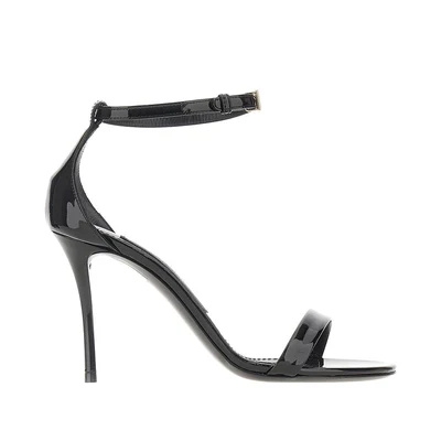 patent leather sandals