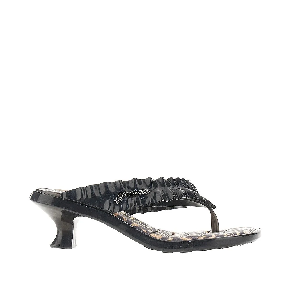 GANNI 35/36 ganni x melissa rubber thong heel