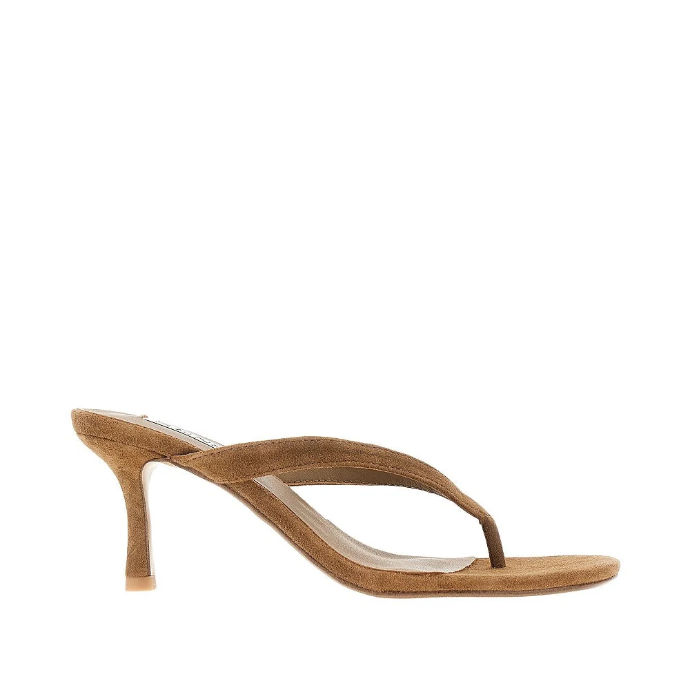 farah suede leather heeled slides