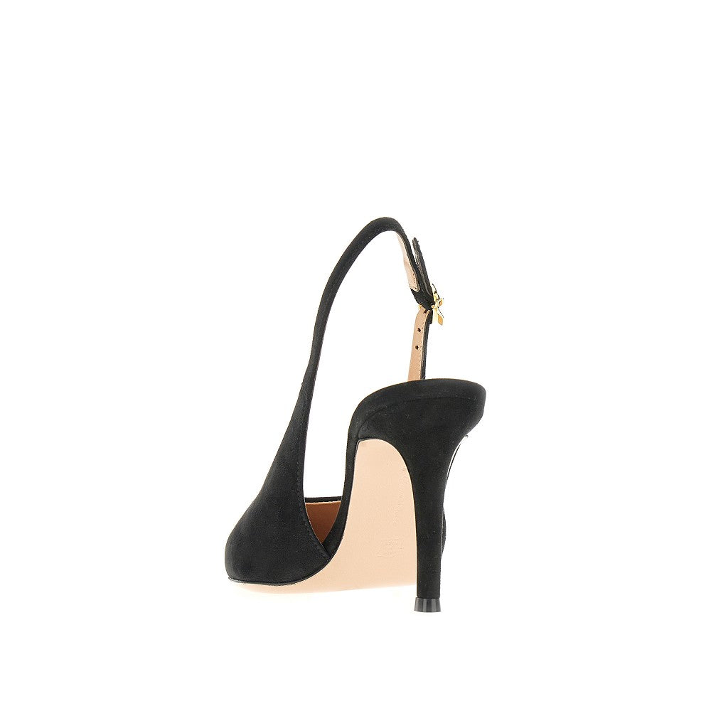 robbie suede leather slingback pumps