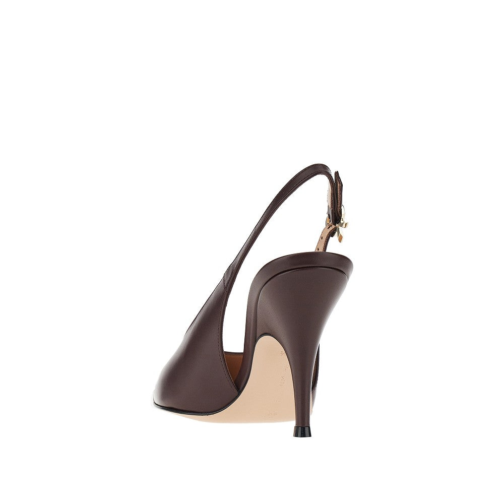 sofia leather slingback pumps