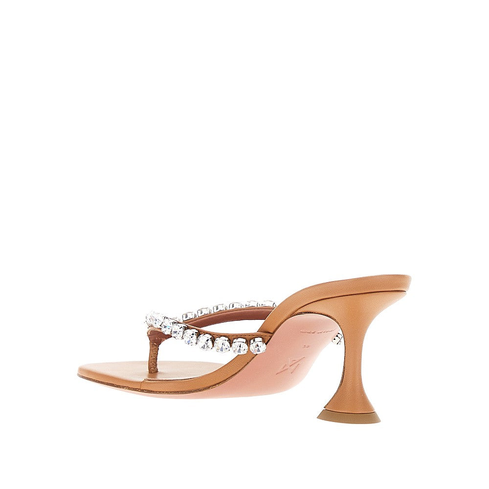 gigi nappa leather heeled thongs