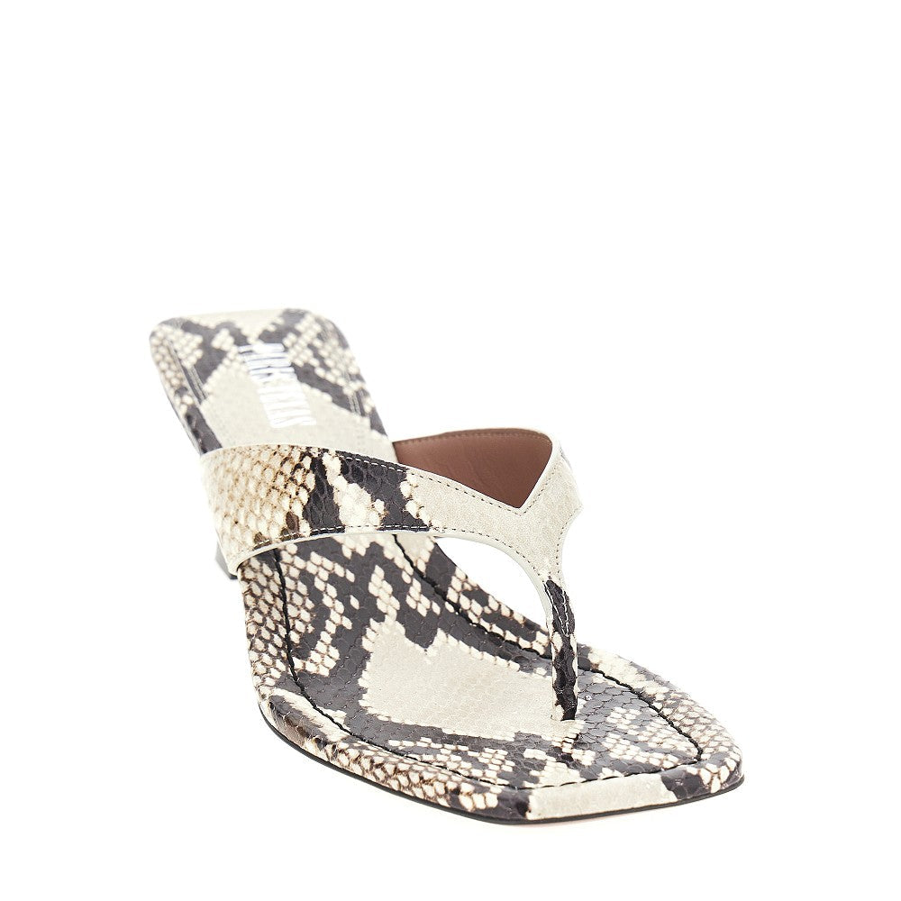 PARIS TEXAS 37 python-print leather portofino mules