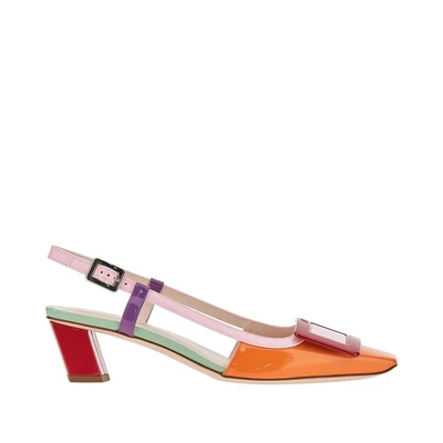 belle vivier multicoloured slingback pumps