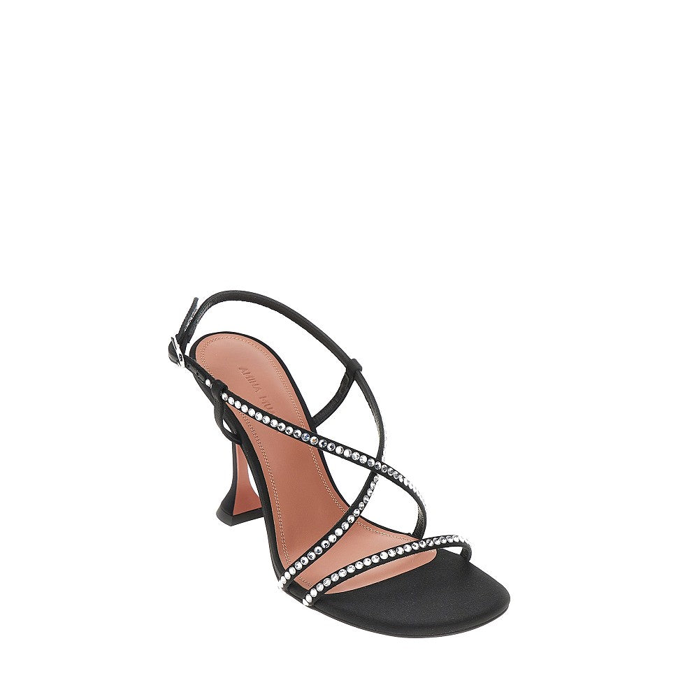 AMINA MUADDI 36 satin sally sandals with crystals