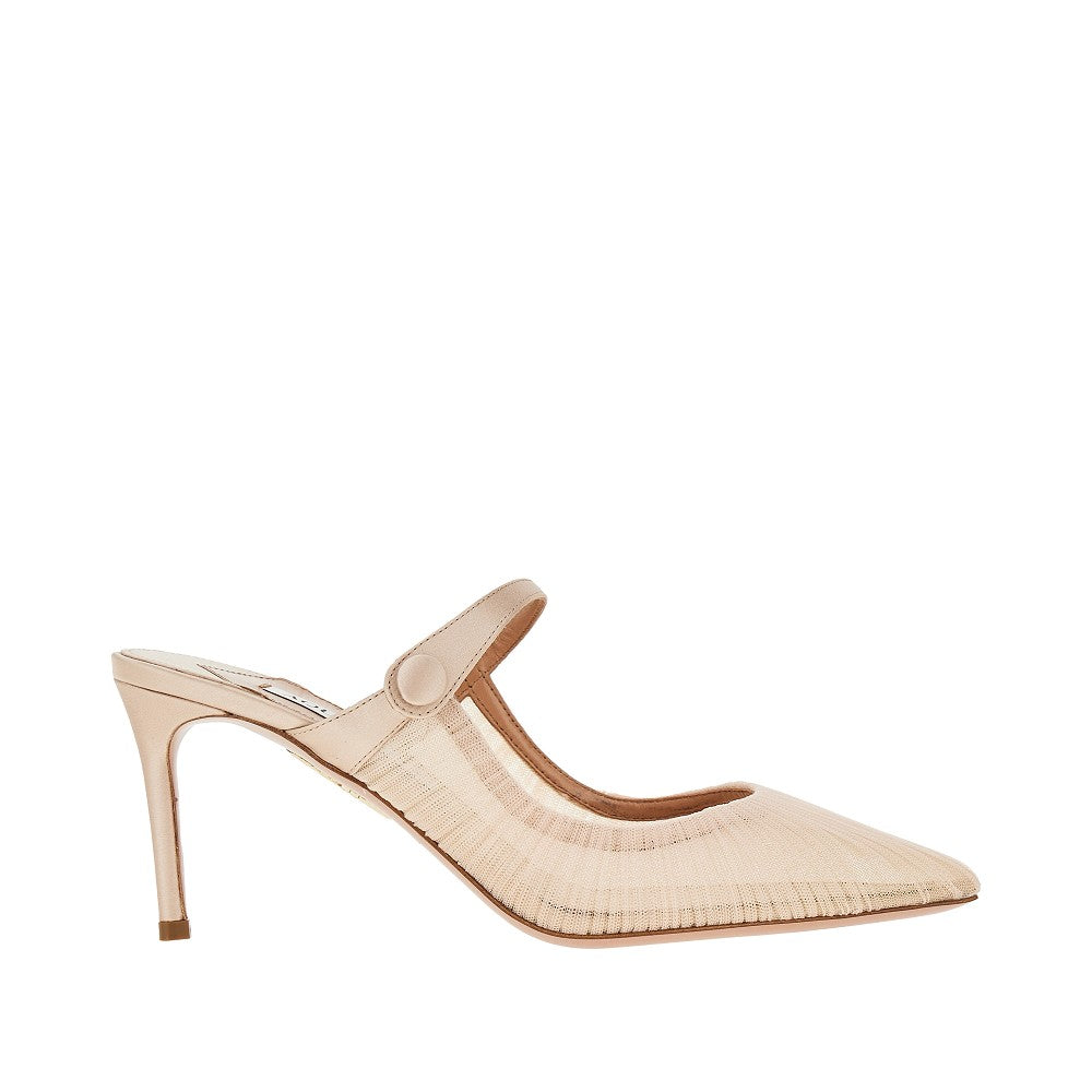 AQUAZZURA 36+ voile tulle mules