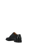 black brushed leather tone on tone lace up