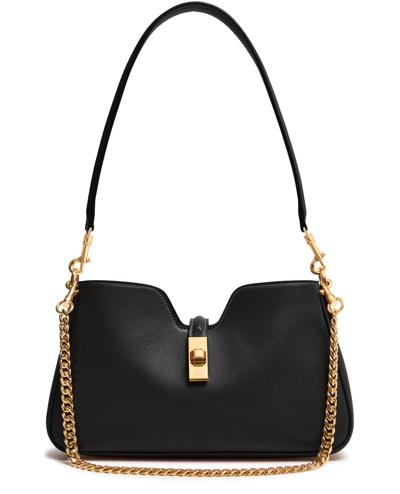 Camille 16 Black Leather Shoulder Bag