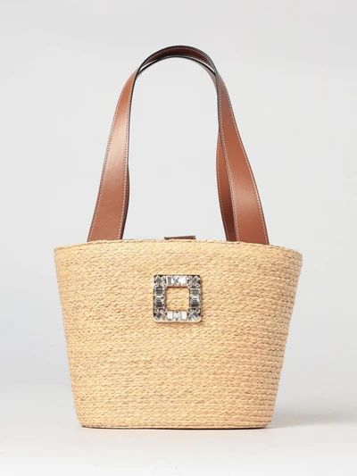 viv skate raffia bag with jewel buckle