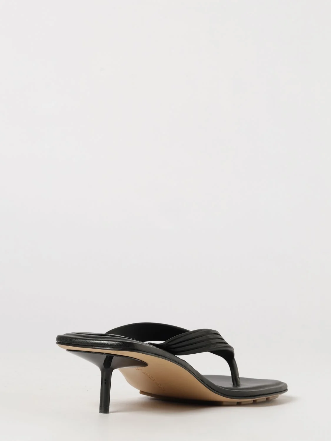 sampieri rubber thong sandals with medium stiletto heel