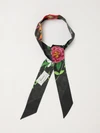 floral print gg monogram silk bandeau