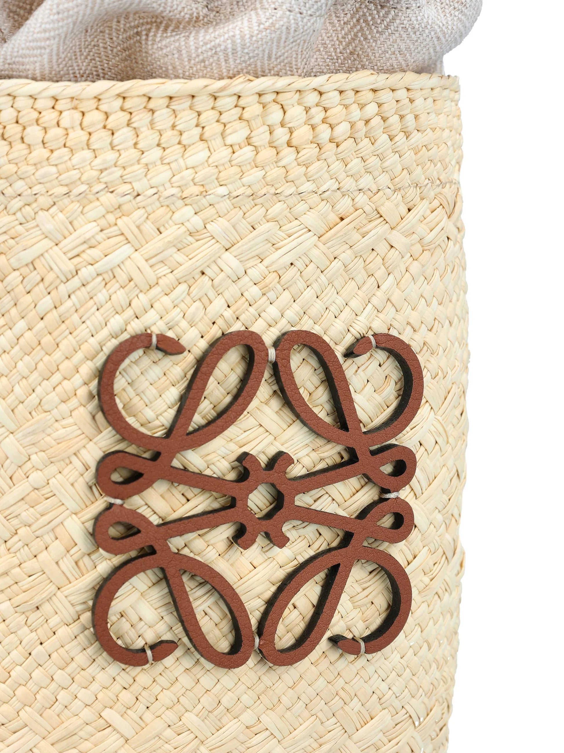 Square Pocket Anagram Raffia Bag