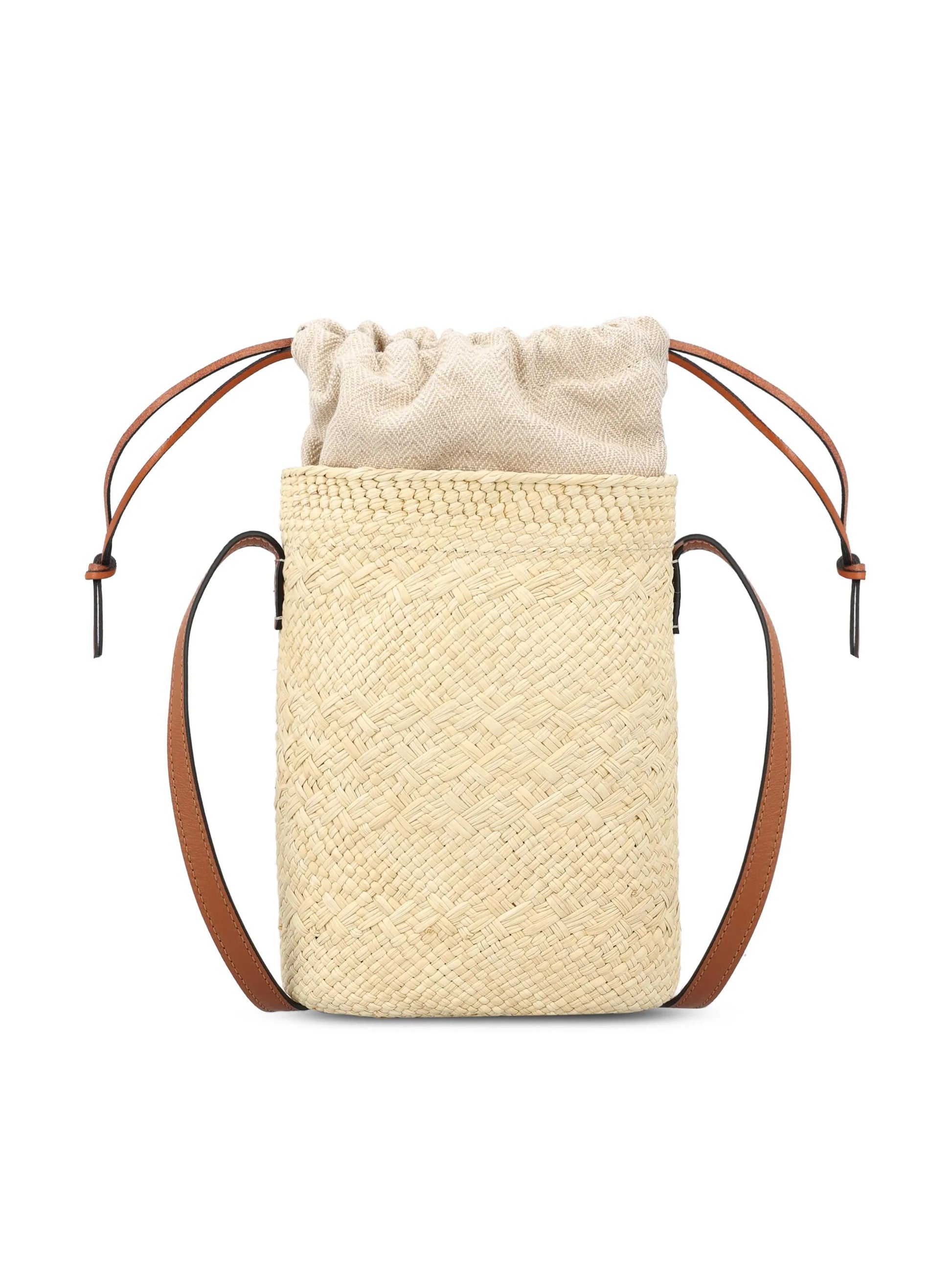 Square Pocket Anagram Raffia Bag