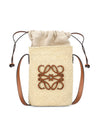 Square Pocket Anagram Raffia Bag